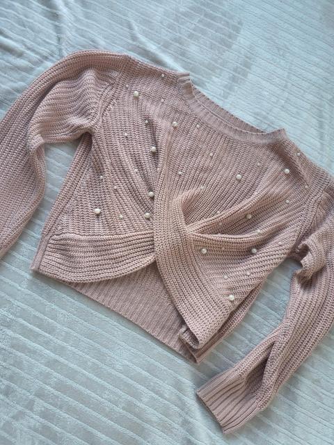 Shein Strickpullover Bauchfrei rosa Damen Size M