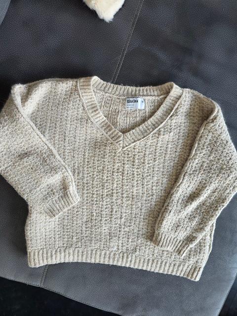 Primarkt Glitzer strikt Pullover in Beige Damen Size M