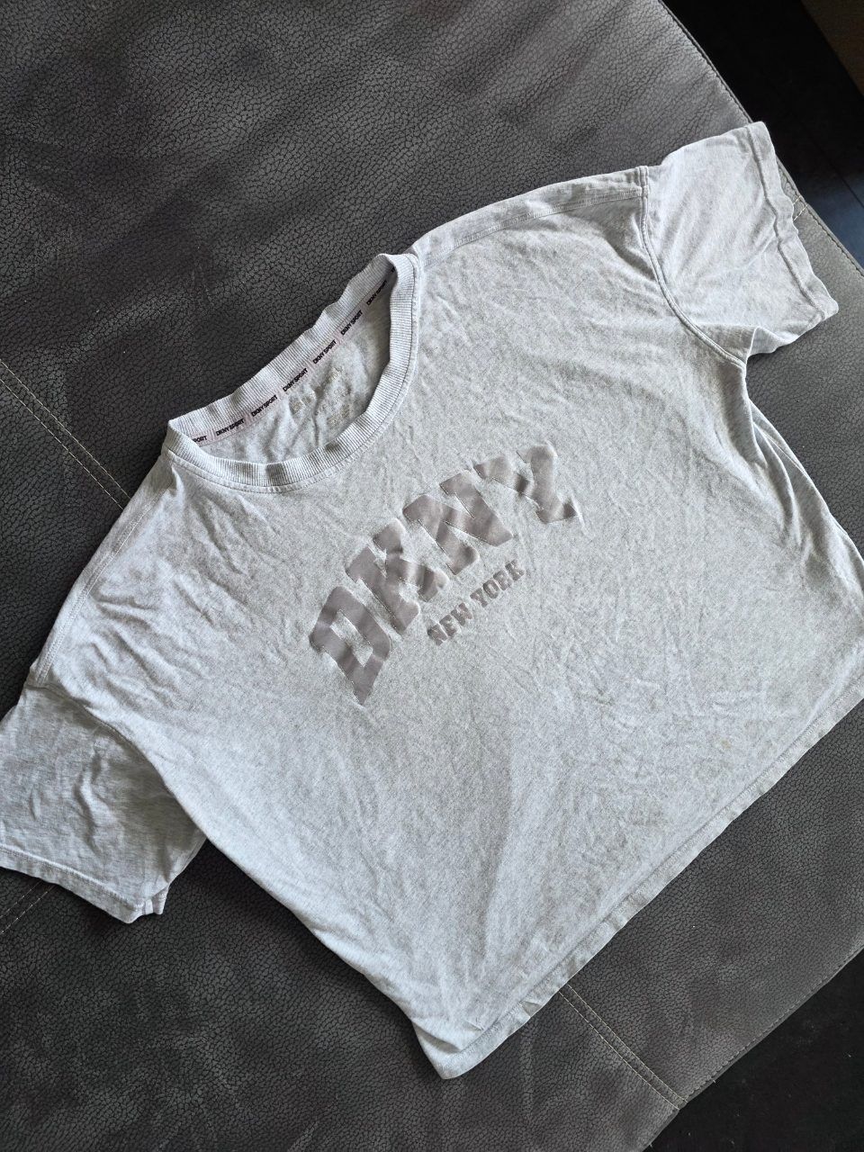 DKNY Graues Sport-T-Shirt von DKNY Damen Size L