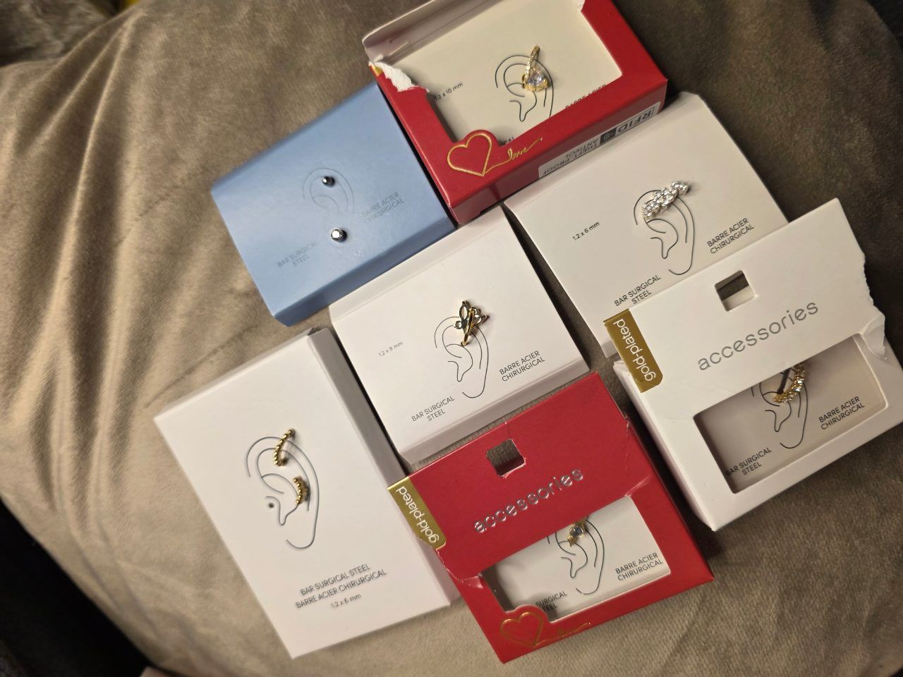 Accessories Damen-Ohrringe piercings Set