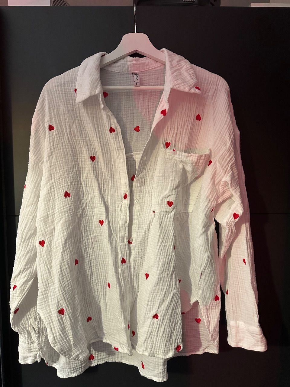 New Yorker  Hemd mit Herzmuster Size M