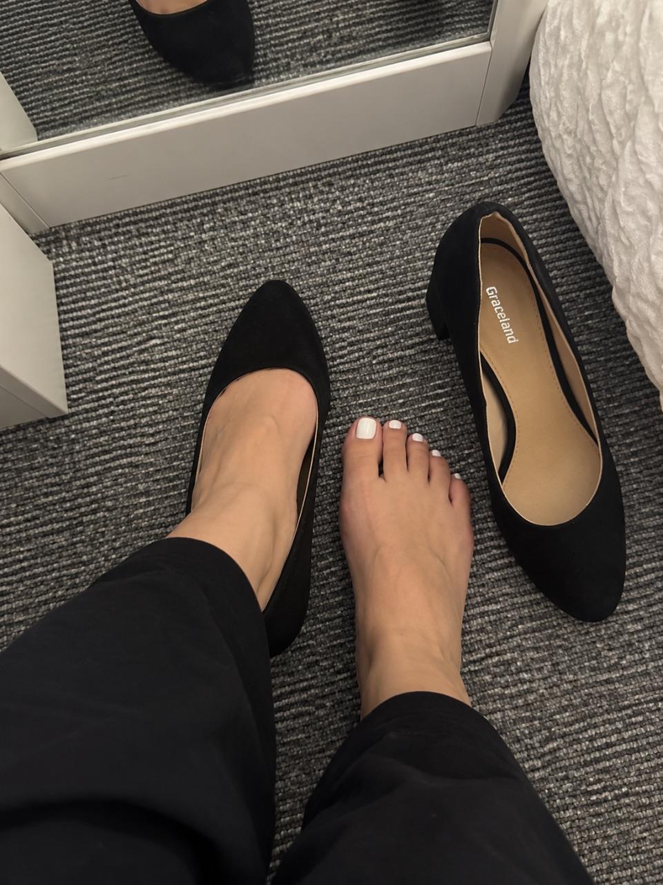 Schwarze Ballerinas Graceland – Größe 36 🖤
