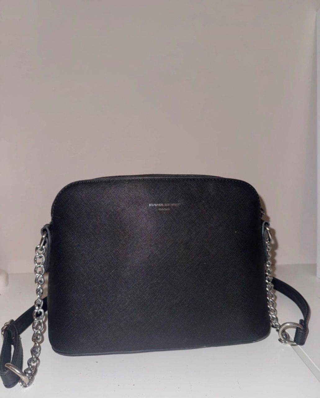 David Jones David Jones / Handtasche / neu / schwarz Silber / klein 
