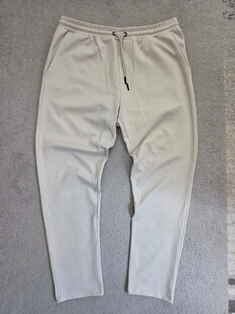 Icono Elegante crem/weiße Stoffhose Size M