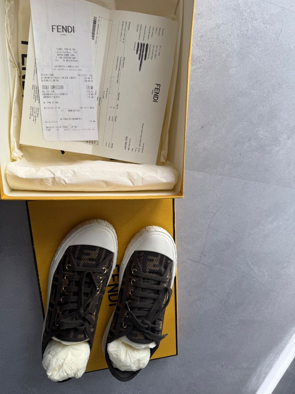 Fendi Fendi Sneaker Gr. 38 FF Monogram - mit Originalrechnung, Box & Staubbeutel Size 38