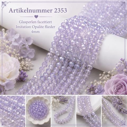 Ohne Marke Glasperlen facettiert Imitation Opalite flieder