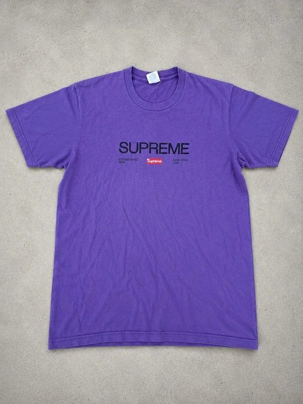 supreme Supreme T-Shirt Lila Box Logo Style Gr. L – Streetwear Y2K Skate Size L
