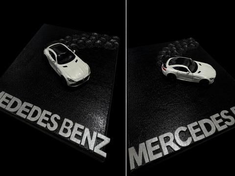 Ohne Marke Mercedes Benz Deko Bild - 3D Leinwand mit Modellauto