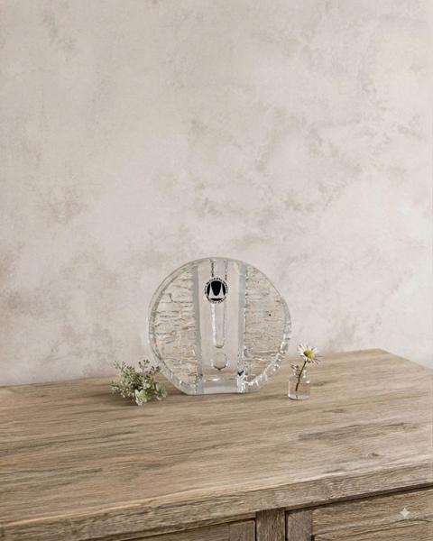 Walther Design Walther Design Glasvase rund Ikebana Glas Objekt Deko Vintage 70er Size 11 cm Hoch