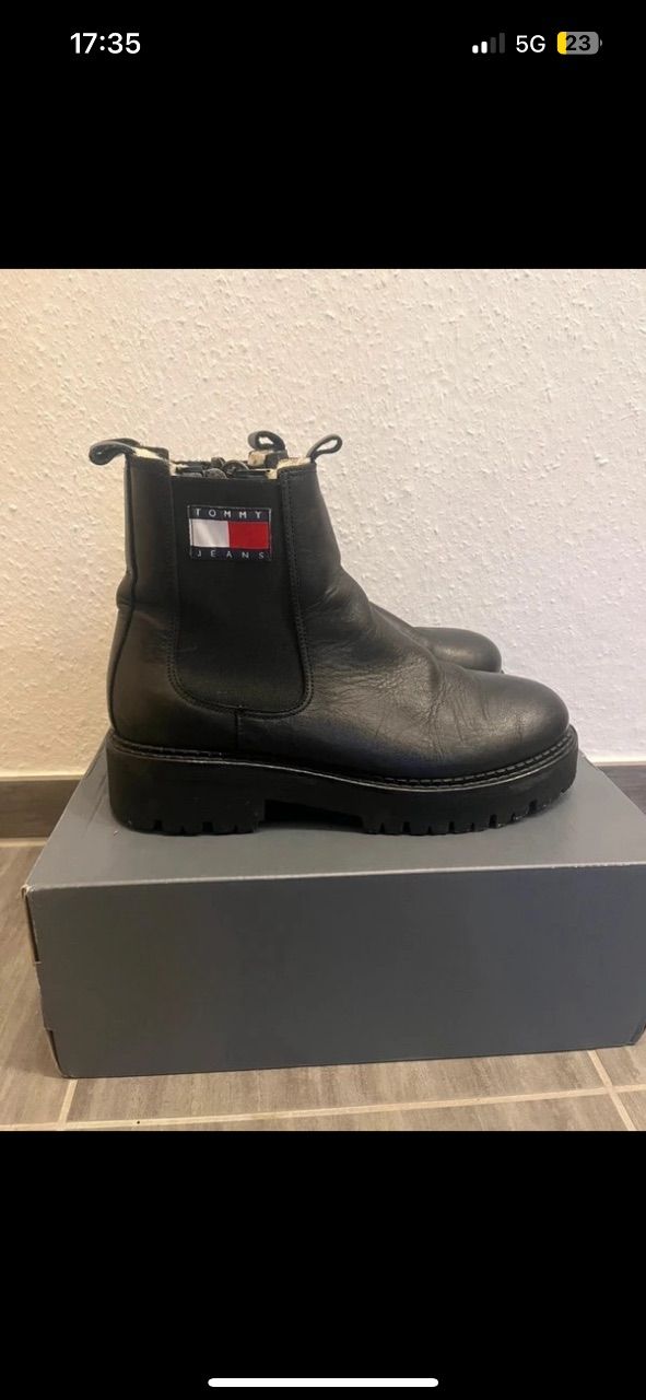 Tommy Hilfiger Tommy Jeans Urban Chelsea Boots – Schwarz Size 42