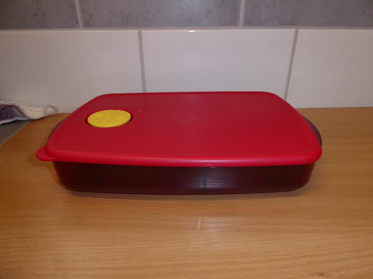 Tupperware Menüteller Warm up Dose Mikrowelle Rot wenig benutzt