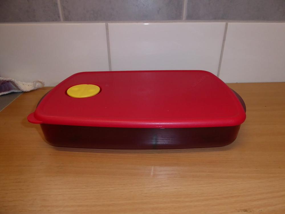 Tupperware Menüteller Warm up Dose Mikrowelle Rot wenig benutzt