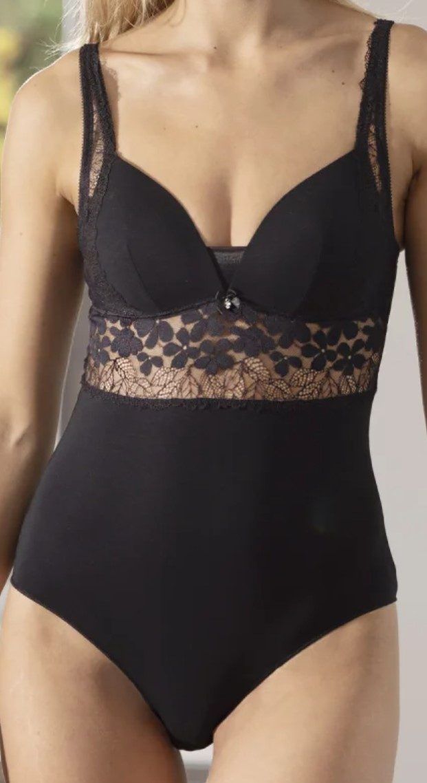 Nina von C Body mit Spitze Nina von C Schwarz Gr. 75D NEU Size S