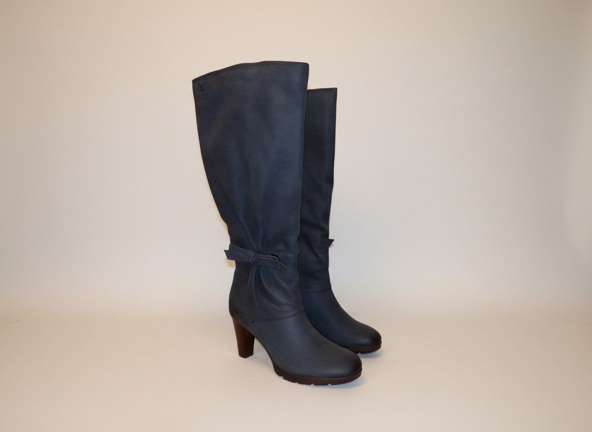 Caprice Caprice Stiefel Grau Leder mit Stulpe und Schleife Gr. 5 (38) neu Size 38