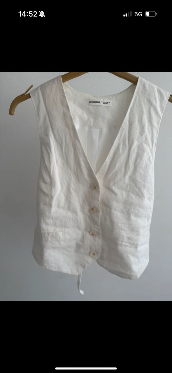 Pull & Bear Leinenweste Size M
