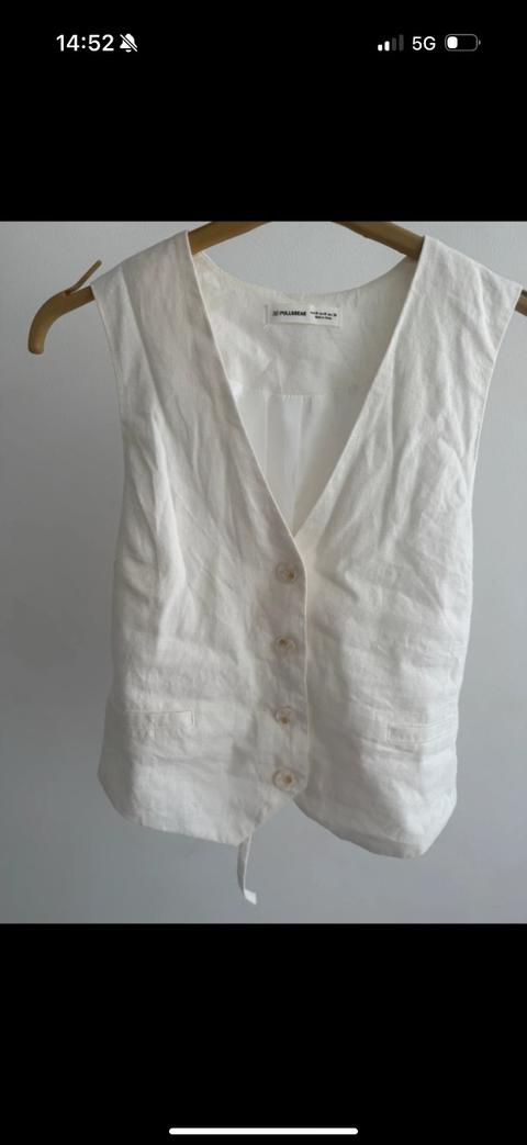 Pull & Bear Leinenweste Size M
