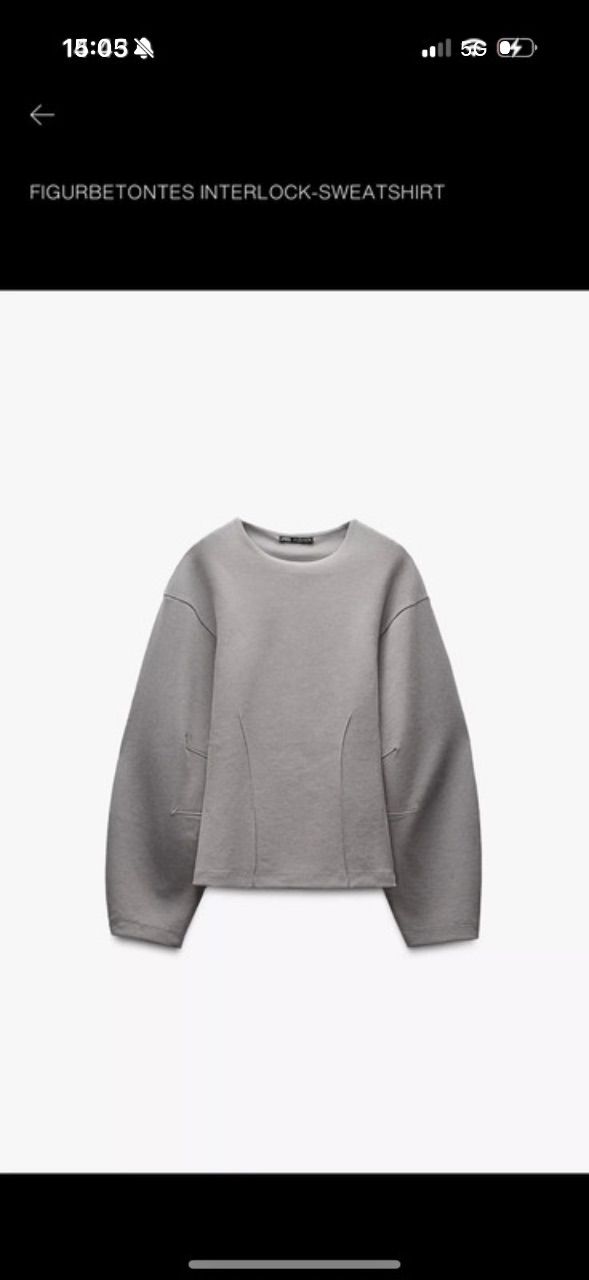 Zara Zara Interlock Oberteil Size M