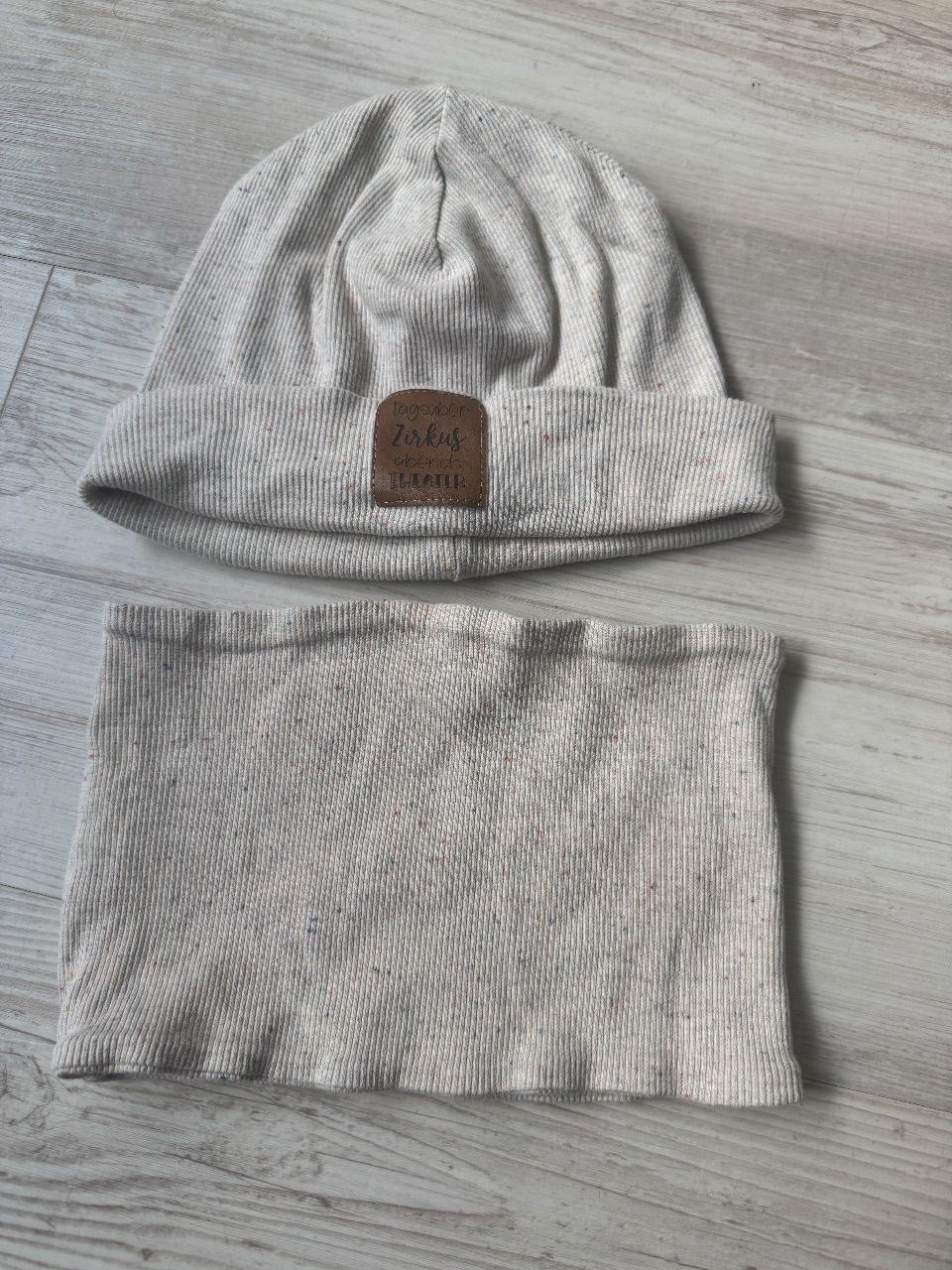 Handmade Beanie Mütze & Schlauchschal Size KU: 50-53 cm