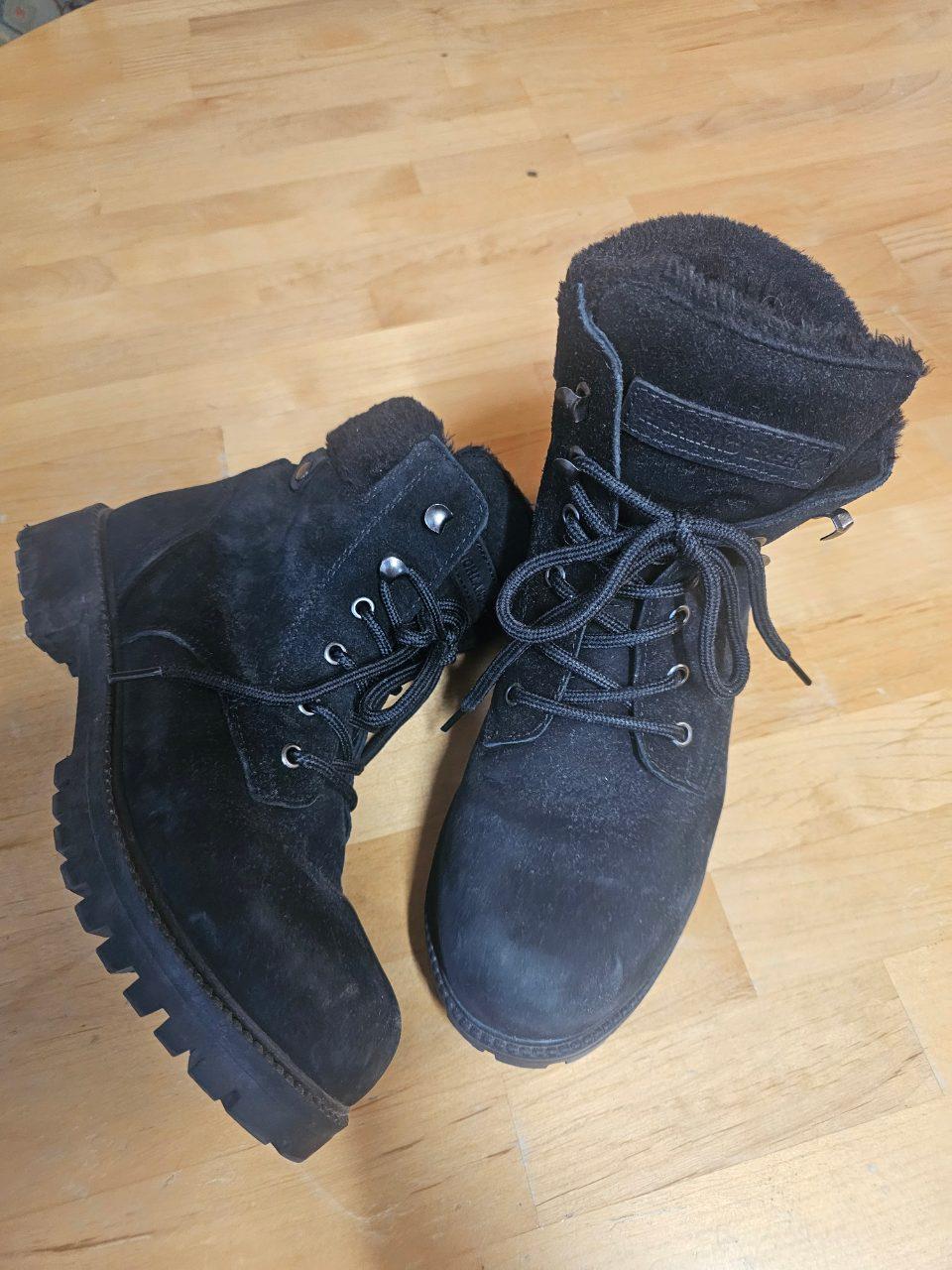 Highland Creek gefütterte Winterboots Echtleder Schwarz Gr. 37