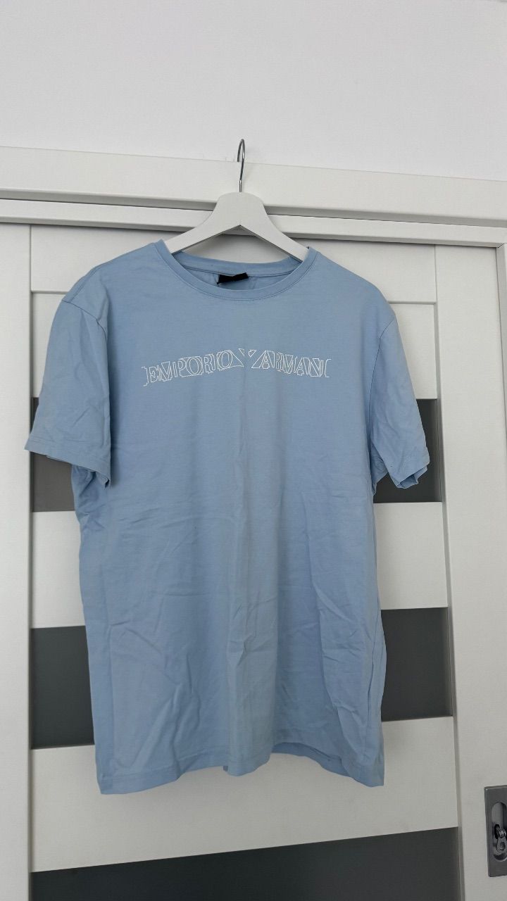 Emporio Armani T-Shirt hellblau Logo Print XL-XXL Size XL