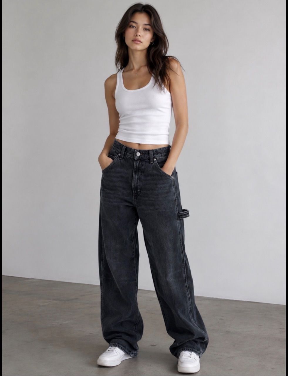 H&M H&M Loose Fit Jeans Schwarz Gr.S Size 164