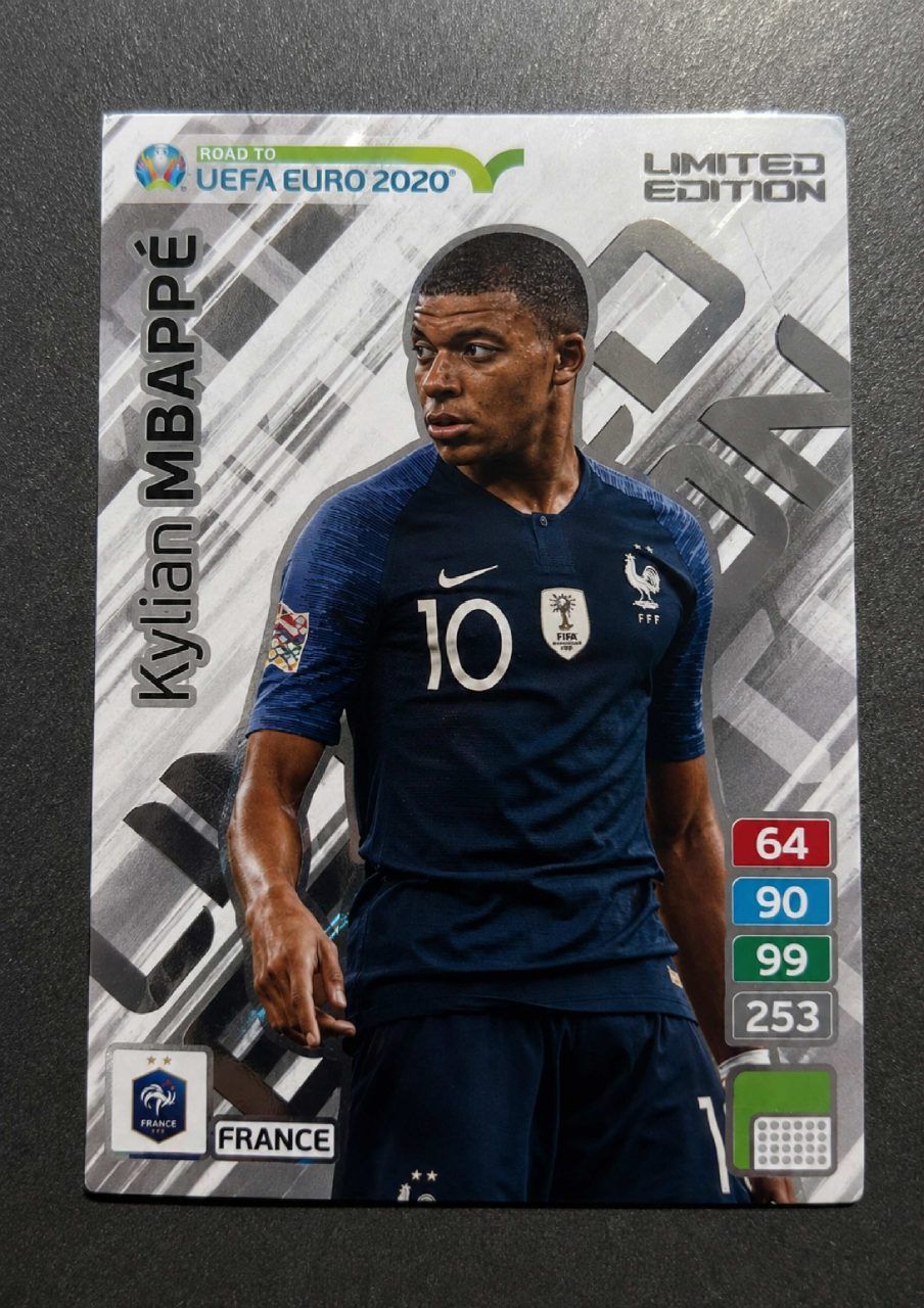 Panini Kylian Mbappé Limited Edition Panini Sammelkarte UEFA EURO 2020 Size Einheitsgröße