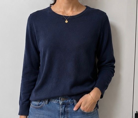 Tom Tailor Tom Tailor Damenpullover Gr. S Dunkelblau Strickpullover Size S