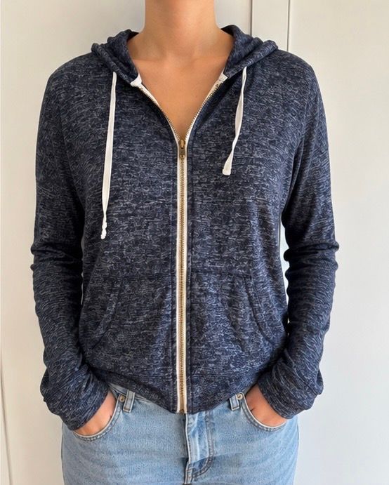 Hollister Hollister Zipper-Jacke Kapuze Gr. S dunkelblau meliert Size S