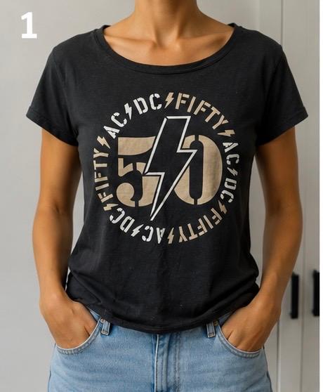 Amplifild AC/DC 50th Anniversary T-Shirt – Original & Offiziell lizenziert Size XS