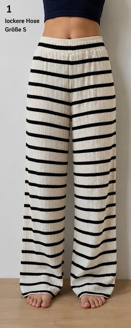 Daphnea Daphnea Paris lockere Streifenhose Gr. S Baumwolle Size S