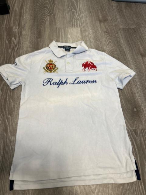 Ralph Lauren Ralph Lauren Polo Shirt Herren Weiß – Big Pony & Wappen Stickerei – Kurzarm gebr Size M