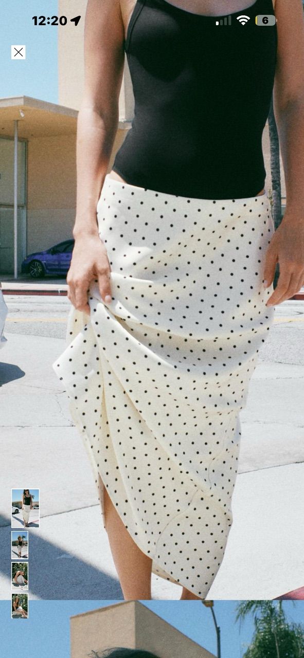 Zara Satinrock Polka Tara  Size XS