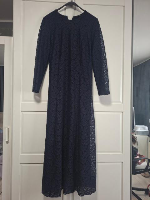 Blaues langes kleid Size L