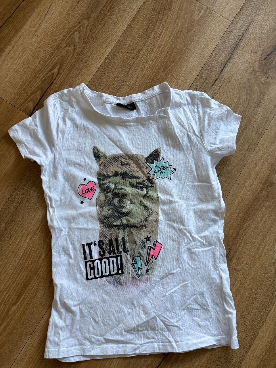 Page one Young  Kinder Tshirt mit Alpaka Print  Size 146