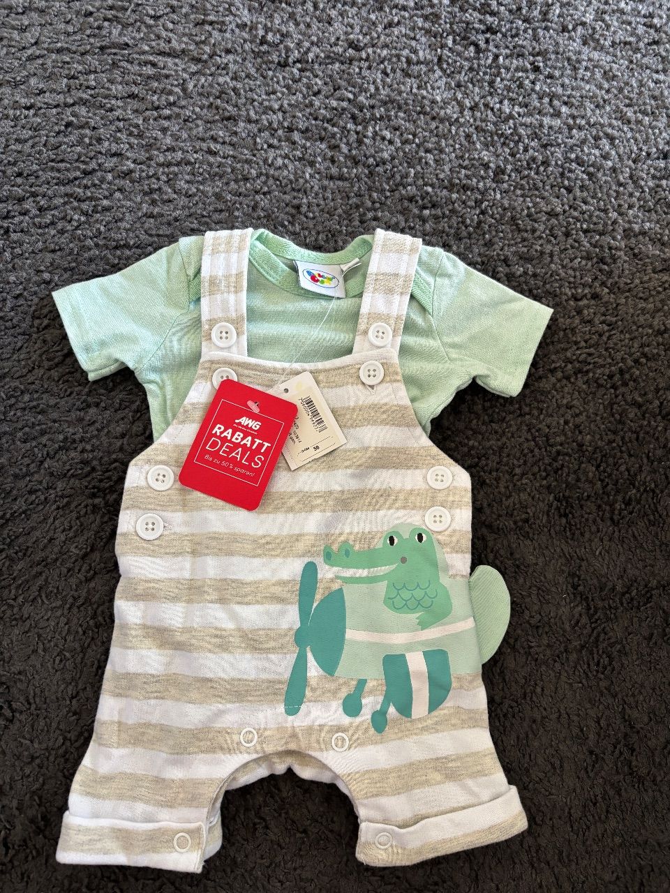 AWG  Baby Set Jungs Body und Latzhose  Size 56