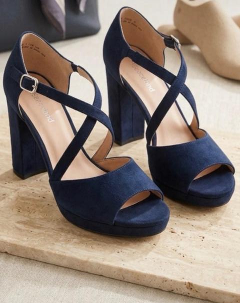 Graceland Graceland Absatzschuhe mit Blockabsatz blau Size 38