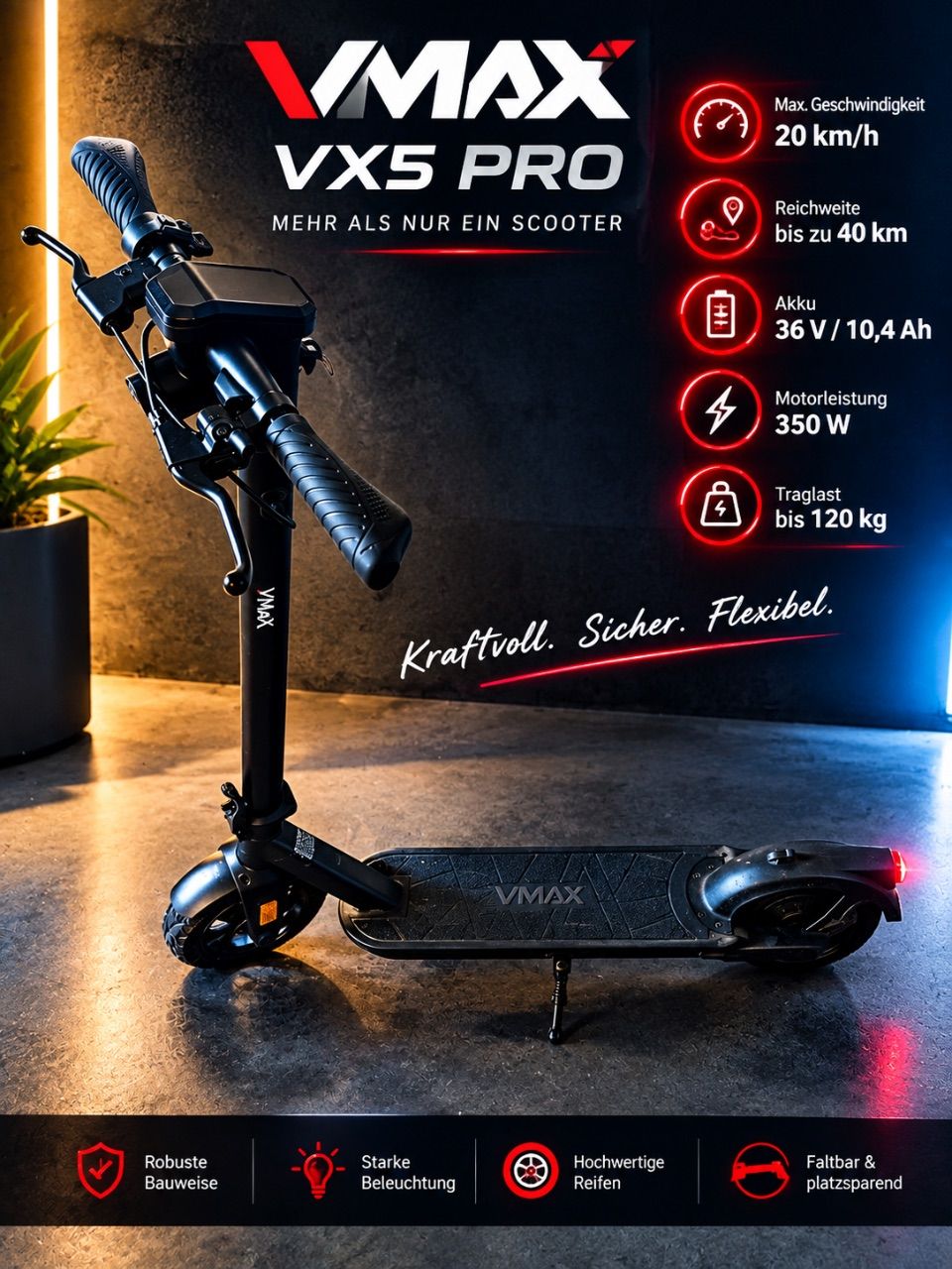 Vmax 5 Pro VMAX VX5 Pro E-Scooter zu verkaufen – VOLL FUNKTIONSFÄHIG!