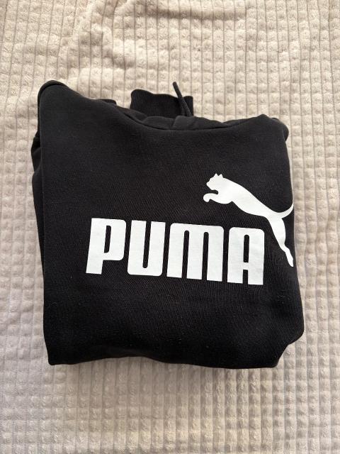 Puma Klassischer PUMA Hoodie in Schwarz mit großem Logo Size L