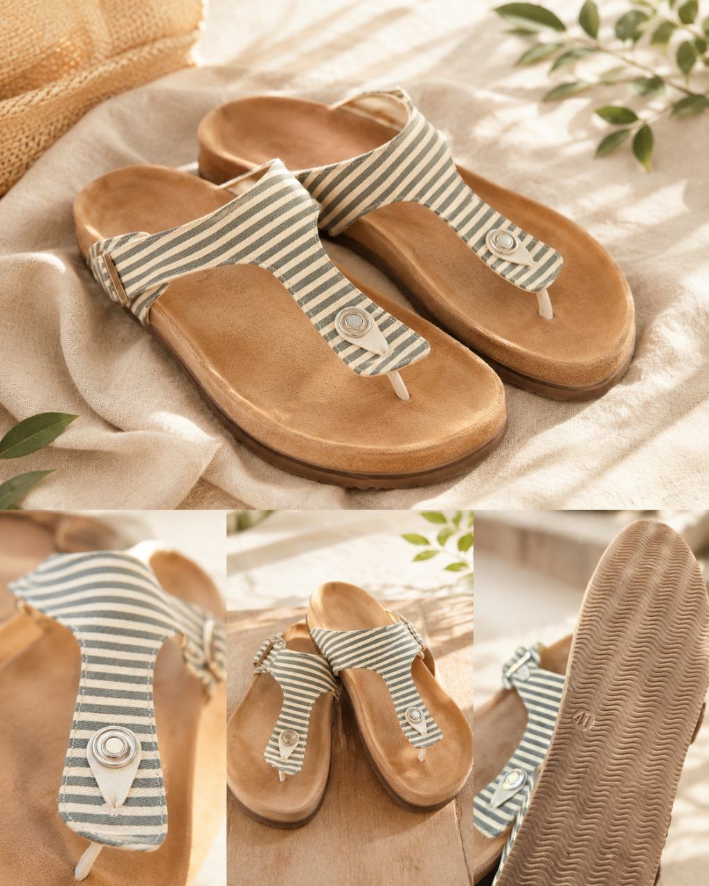 Schöne und bequeme Zehentrenner-Sandalen in Größe 41 Size 41