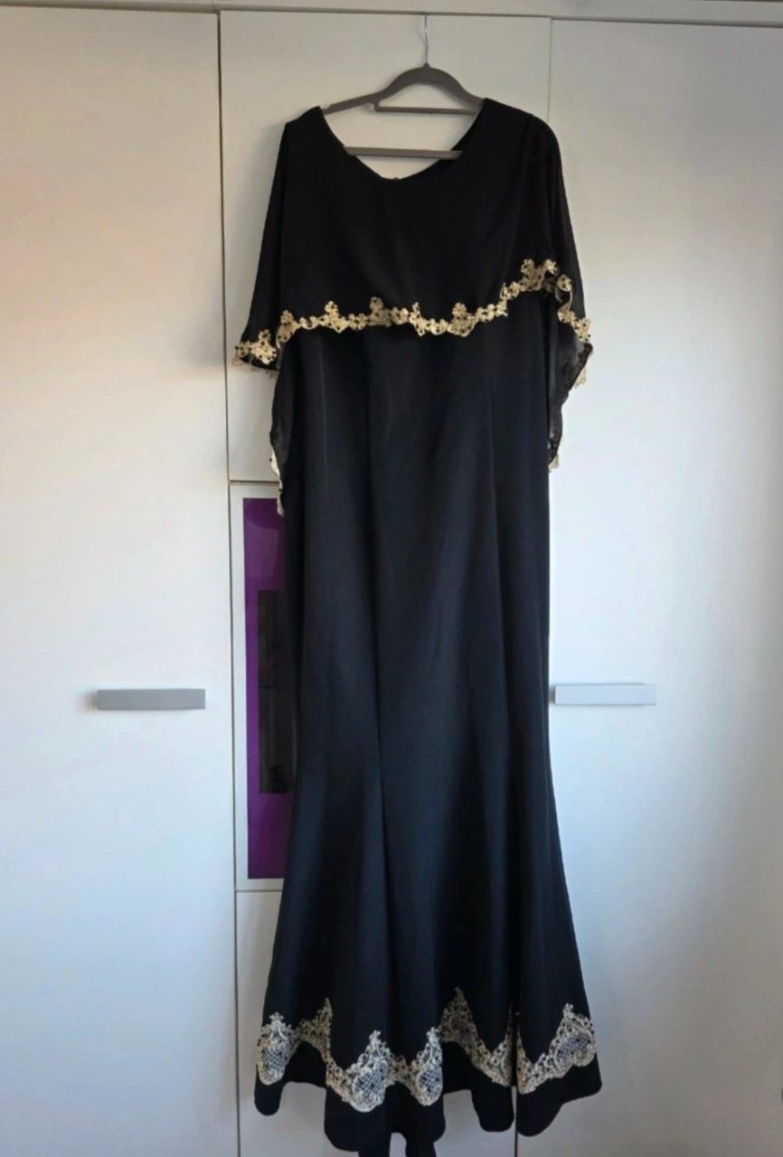 Elegantes, schwarzes Abiye - dehnbar, passt ca. Größe 38-42 Size 38