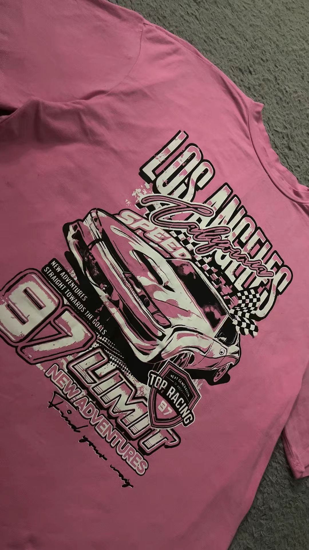 Shein Rosa T-Shirt (Oversize) Size M
