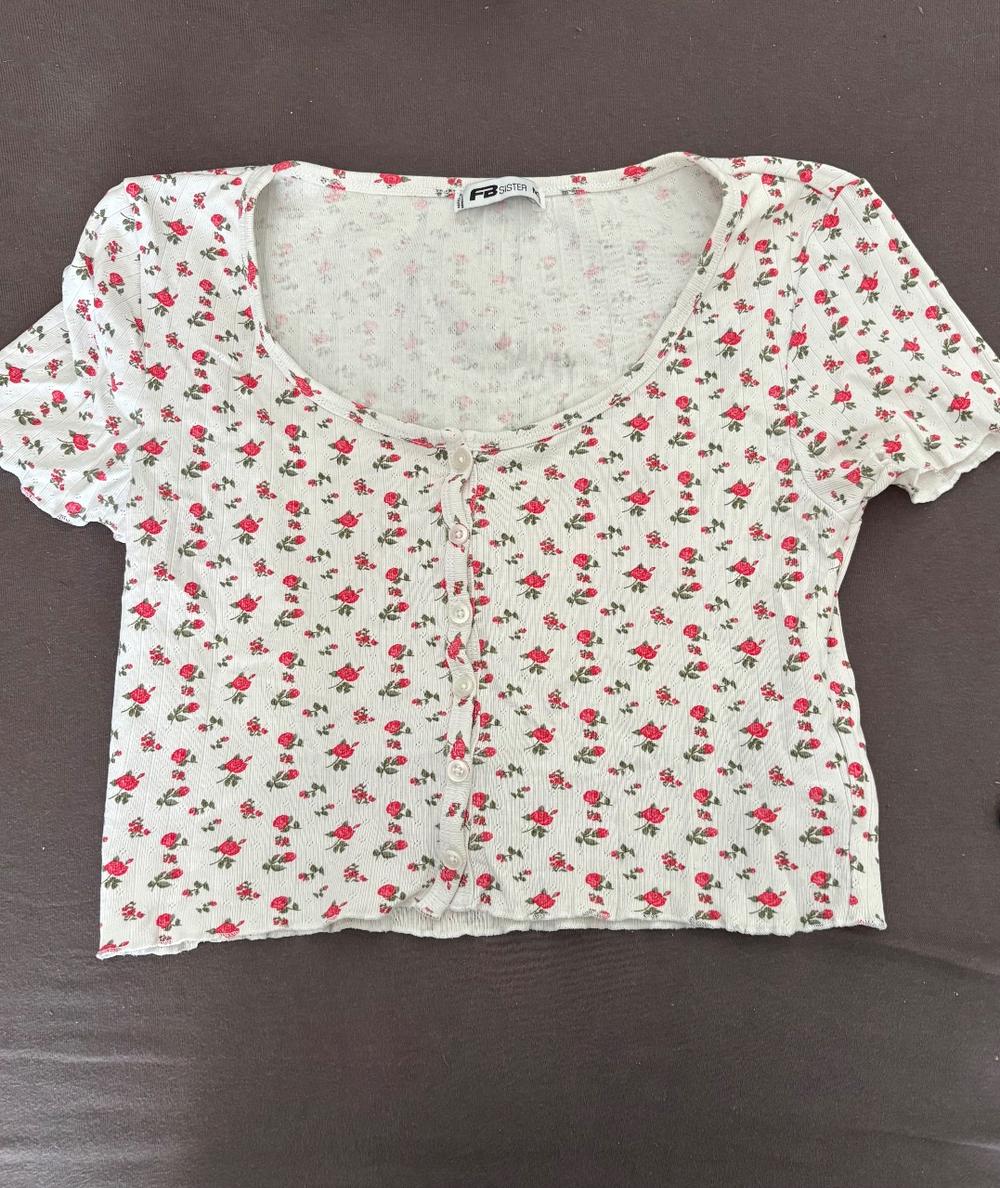 Florales Crop‑Top (Größe M)