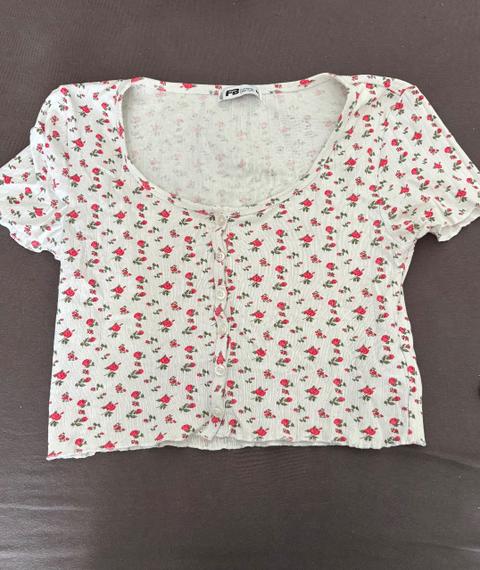 Florales Crop‑Top (Größe M) Size M