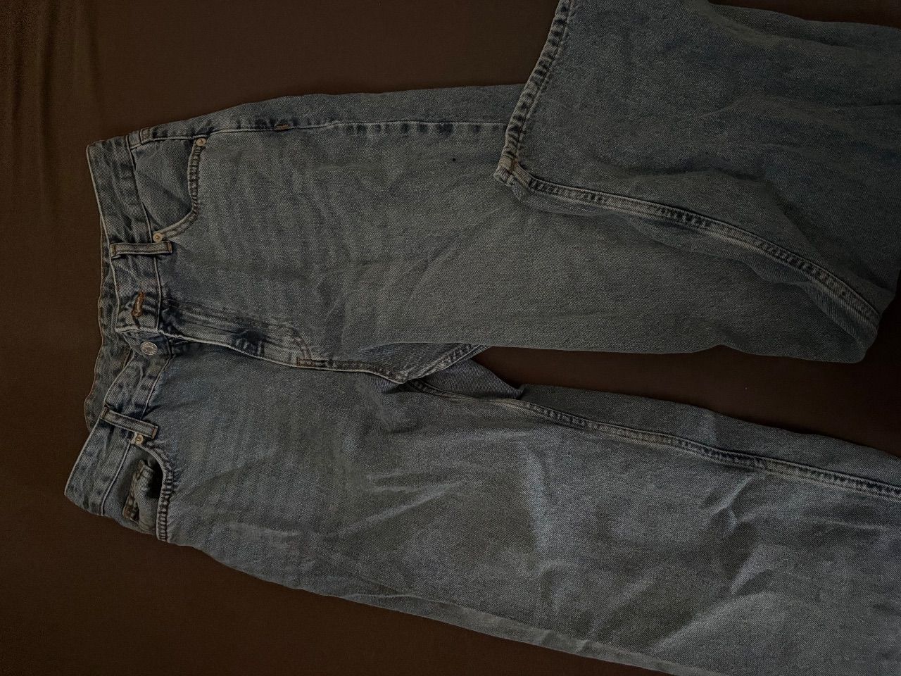 Trendige Wide Leg Jeans – Hellblau – Sehr guter Zustand Size L