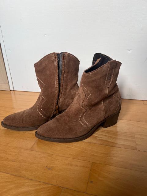 Tamaris Schöne braune Cowboy-/Western-Boots Size 37