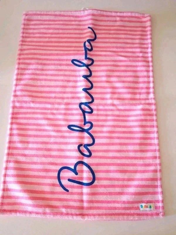 Babauba Babauba Gästehandtuch / Handtuch rosa Gestreift Neu (Kopie)