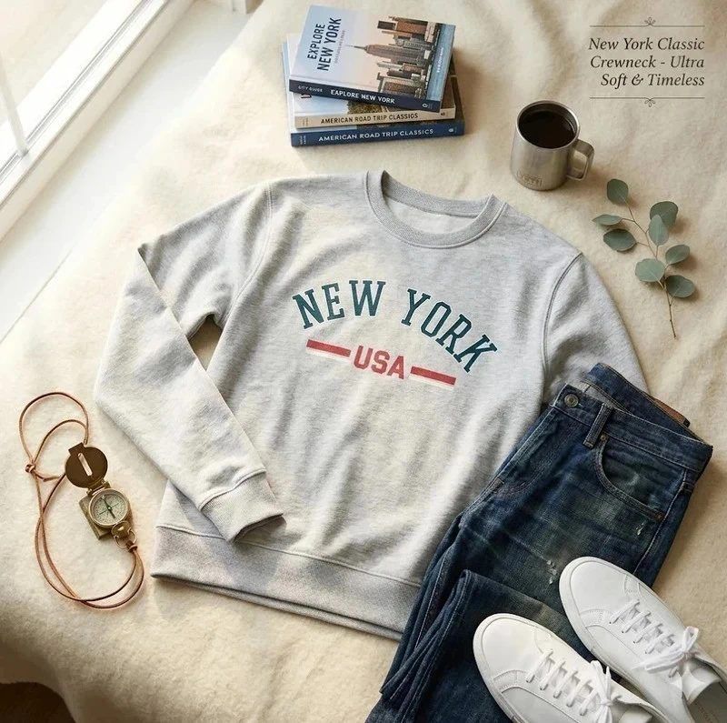 Primark Grauer Primark Pullover „New York USA“ Größe 140 (9-10 J.) Size 140