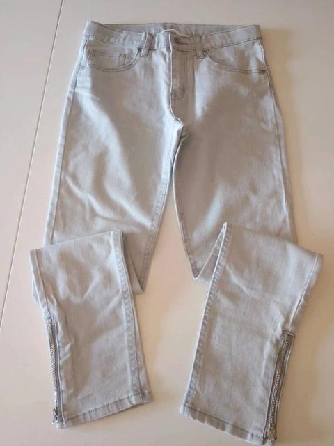 H&M H&M | Treggings / Jeans mit Reißverschluss | Hellgrau | Gr. 146 (10-11Y) | Skinn (Kopie) Size 146