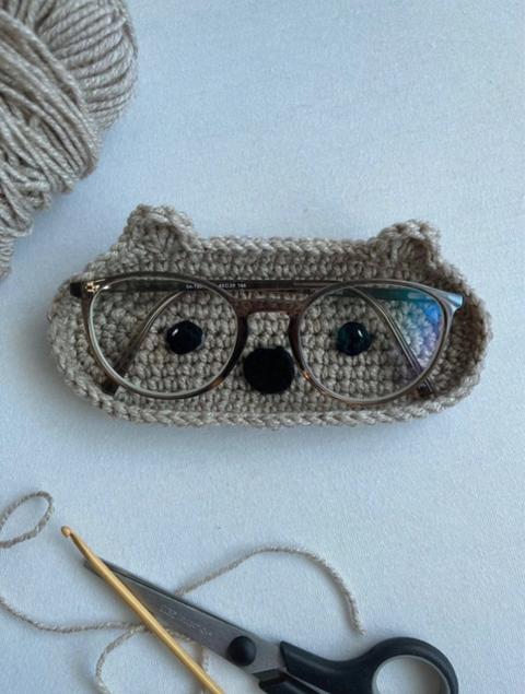 Handmade Gehäkelter Teddy-Brillenhalter