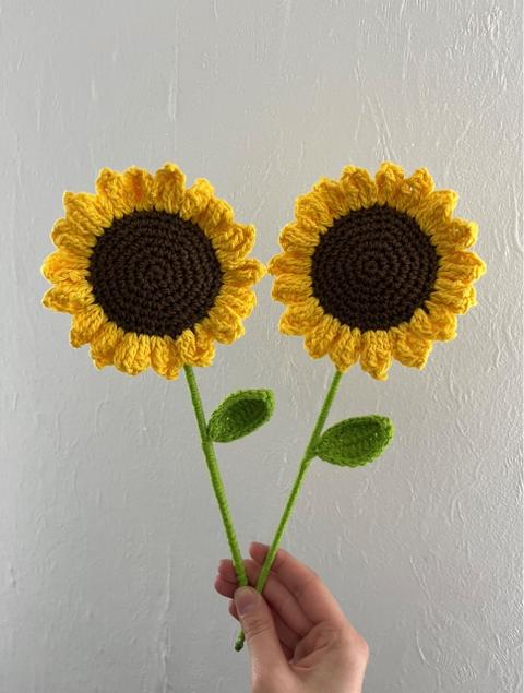 Handmade EINE gehäkelte Sonnenblume